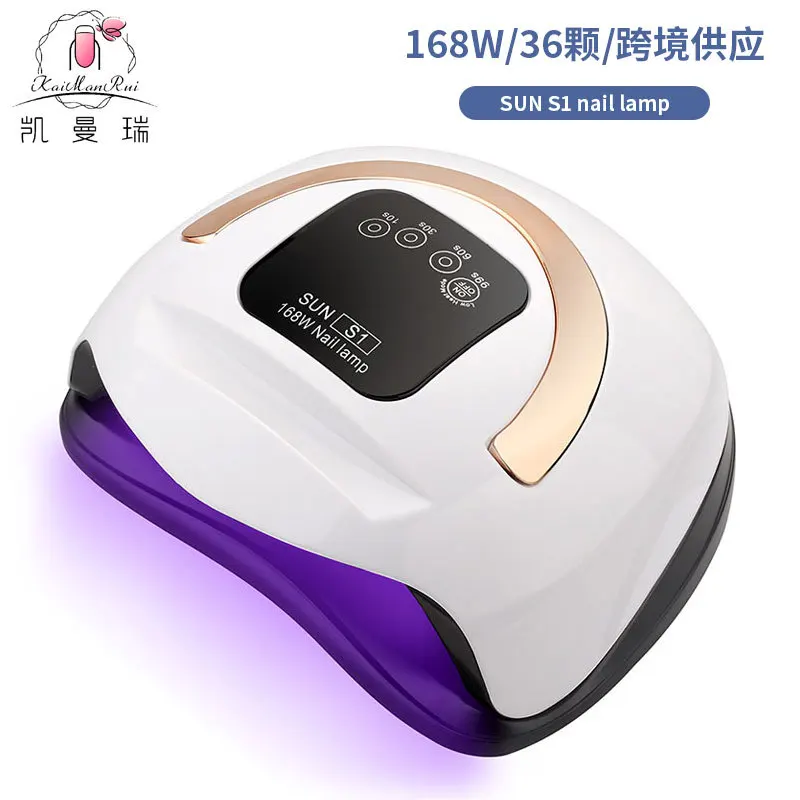 

Cross-border manicure light 168W high-power portable manicure phototherapy light dual light source intelligent nail manicure mac
