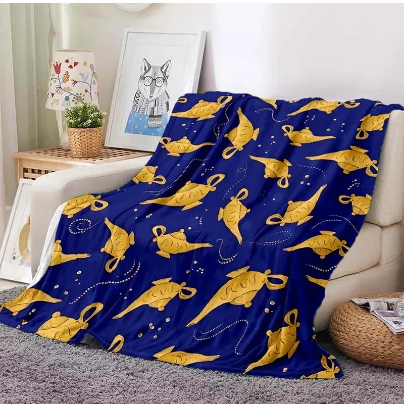 Disney Aladdin Jasmine Blanket for Soft Fluffy Children Throw Sofa Plush 4 Seasons Girl Bedspread Throw Blanket for Sofa Bed