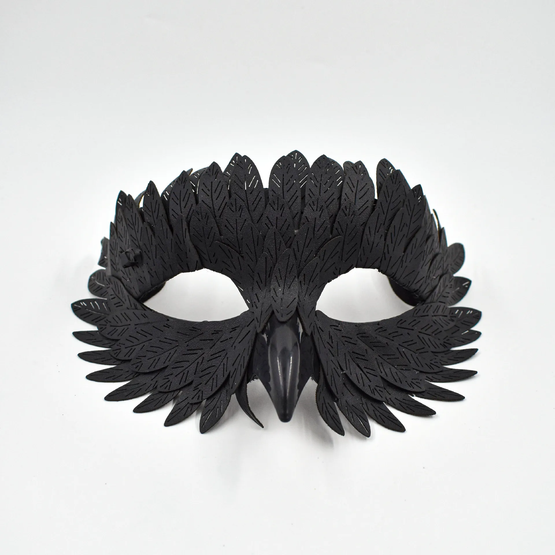 Halloween Exquisite Bird Beak Mask Masquerade Colorful Mask Carnival Black Half-Face Owl Feather Mask Animal Masks