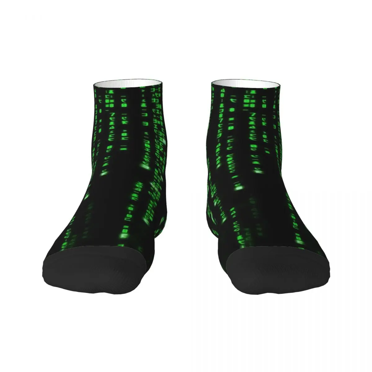 Binary Code The Matrix Program Men Women Crew Socks Unisex Kawaii 3D Print Hacker Programmer Dress Socks