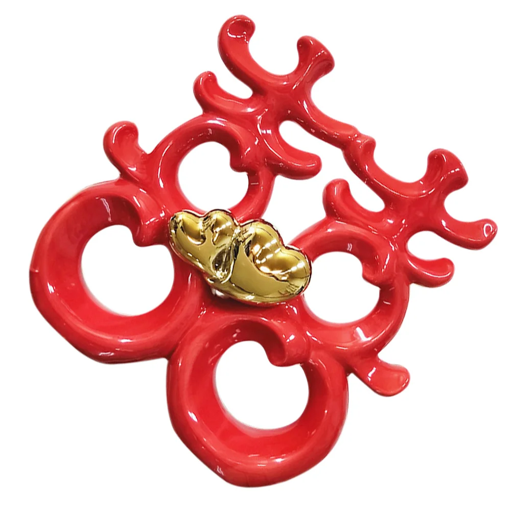 

1Pcs Ceramic Xi Hollow Carved Decoration Beautiful Wedding Supply Desktop Ornament Party Decoration Stylish Home Adornment