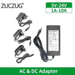 Adaptateur d'alimentation électrique, 5V, 10V, 12V, 24V, 15V, 1a, 2a, 3a, 5a, 6a, 8a, onduleur 220V à 12V, chargeur universel alimentation 5v