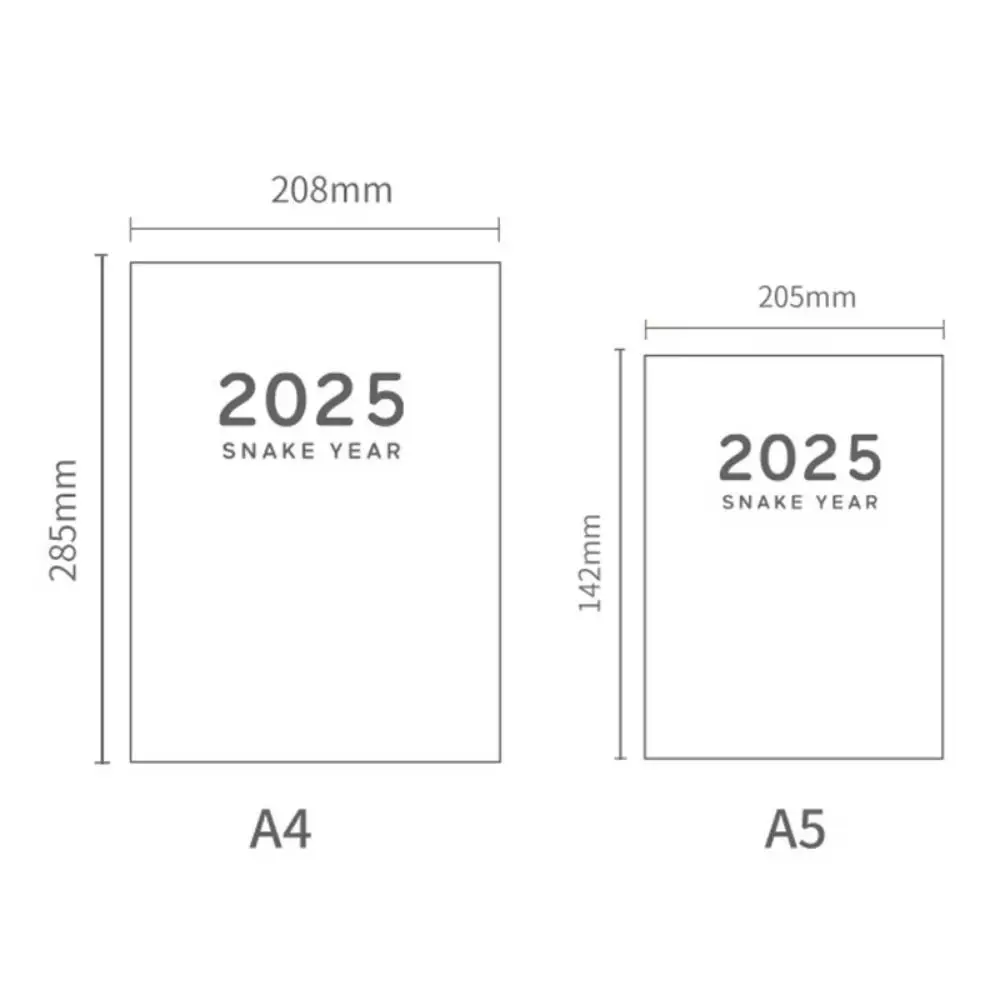 دفاتر ملاحظات مخططة A4/A5 2025 مكونة من 84 صفحة ورق سميك يوم/أسبوع/سنة مخطط جدول الأعمال المفكرة دفتر تاريخ عملي متعدد الوظائف #6