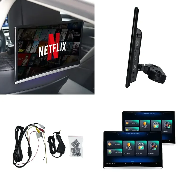 12.4 Inch 1920*1080p HD Display Support H-DMI Mirror Link Wifi Car Rear Seat Entertainment Headrest Touch Screen