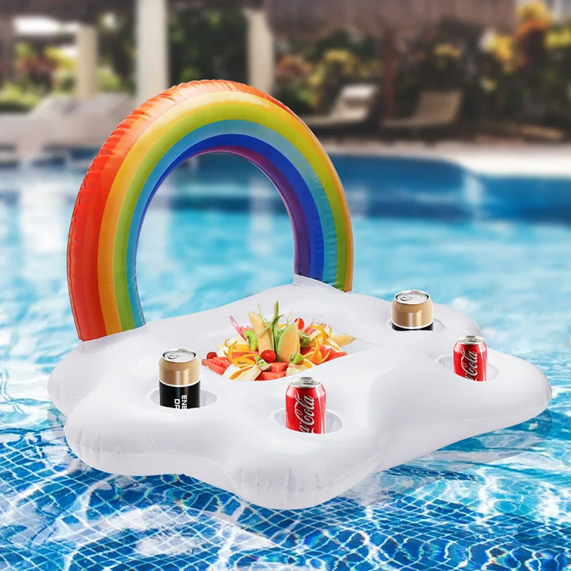 

Summer Inflatable Float Beer Drinking Cooler Table Water Play Float Beer Tray Party Bucket Cup Holder for Swimming Pool Party