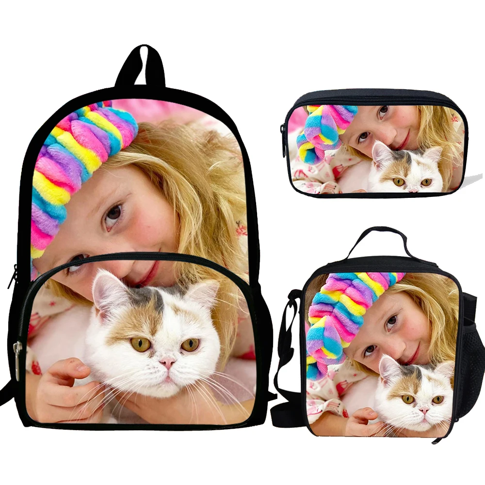 

Like Nastya Print Backpack Children Satchel Casual Book Bag School Bag Set for Kids Boy Girls Backpack mochila escola