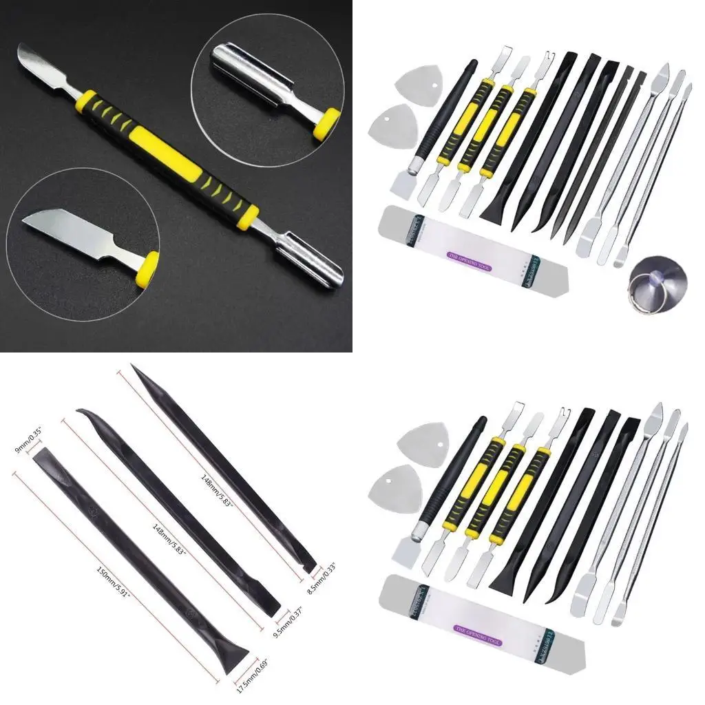 652F piede porco affidabile in metallo Spudger in metallo da 16 pezzi Eccellente per l'apertura