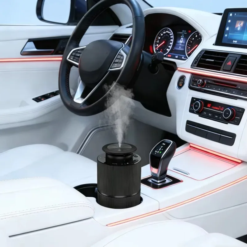 

New Wireless Car Aromatherapy Oil Aroma Diffuser air Purifier Humidifier Diffusers Freshener Mist Led with Type-c