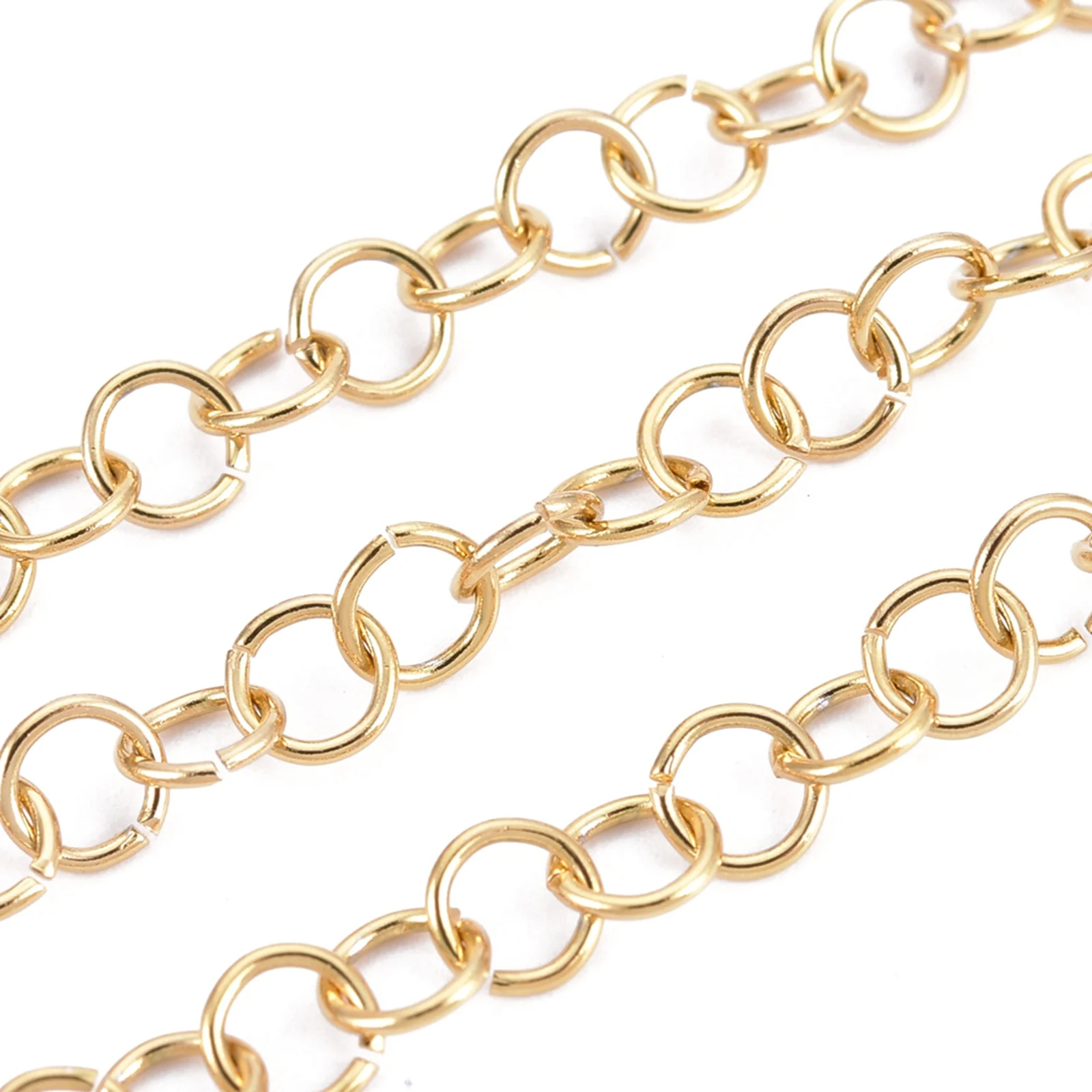 10m 304 Stainless Steel Rolo Chains Belcher Chains Links For DIY Bracelet Necklace Jewelry Making Accessories 2.6mm 3.6mm 4mm