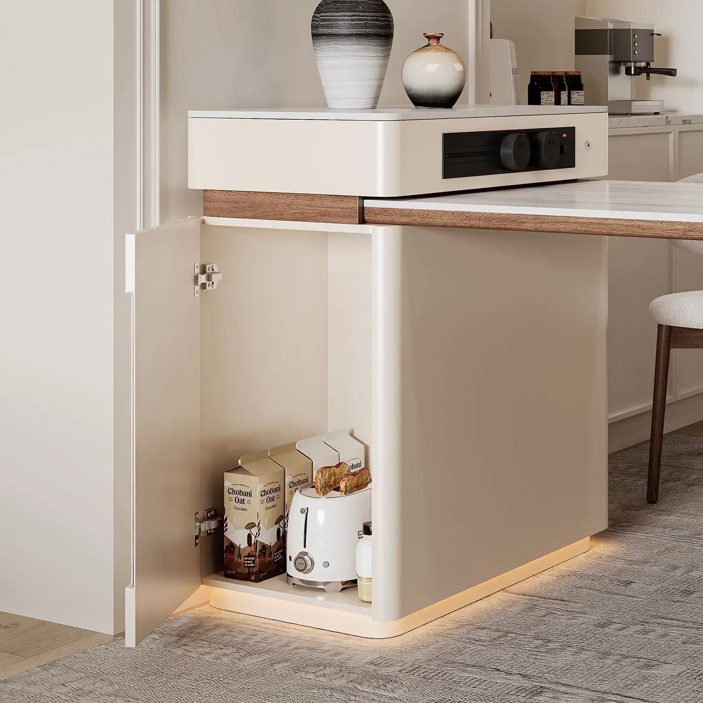 Island table integrated household retractable modern simple island