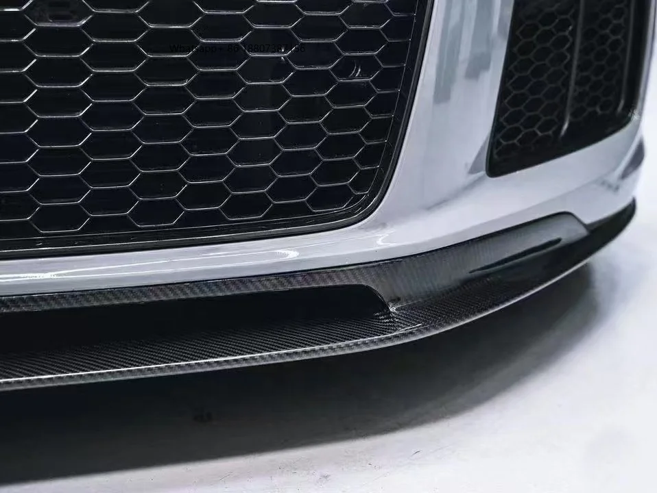 

ForAudi R8 V10 PLUS Body Kit VRS Type Dry Carbon Fiber Front Lip Front Bumper Lip Spoiler