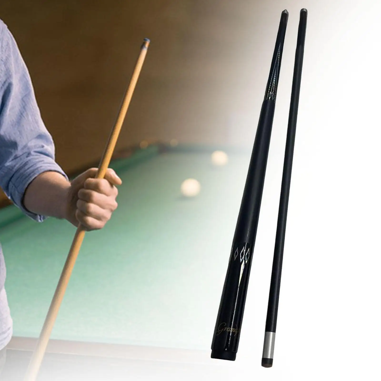 

Pool Cue Carbon Fiber 58" 13mm Tip Snooker Cue for Adults Beginners Starters