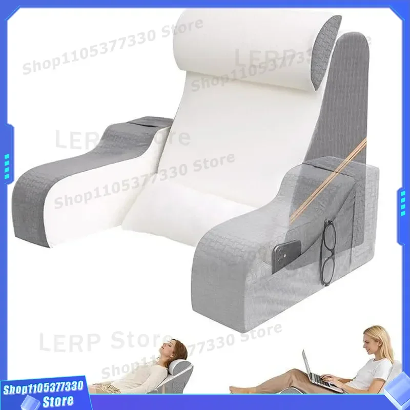 Multifunctional Wedge Pillow for Reading Foldable Triangular Support Cushion Vacuum Compressed Lazy Bed Rest Backrest Slope