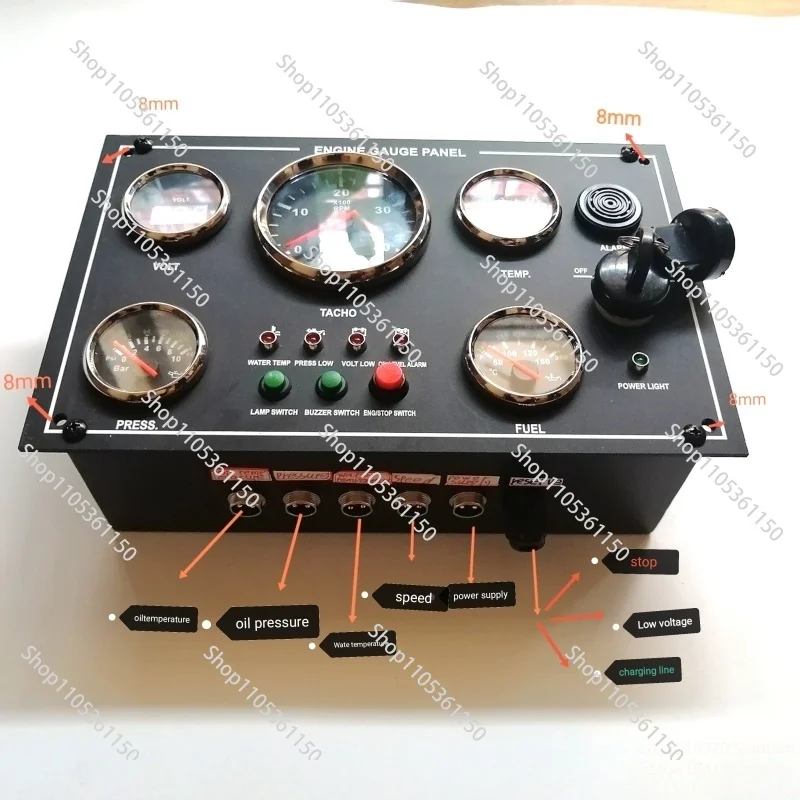 diesel engine control panel, dashboard Switch panel Boat dashboard waterproof Marine