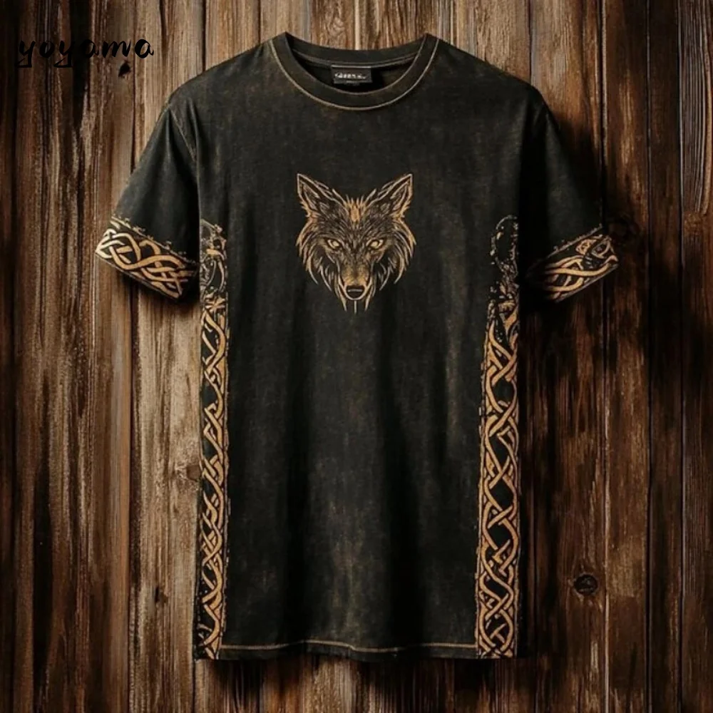 

Retro Men's T-Shirt Short Sleeve 3D Ethnic Print Men's Top Fashion Casual Men's Short Sleeve Streetwear Versatile Men's Clothing