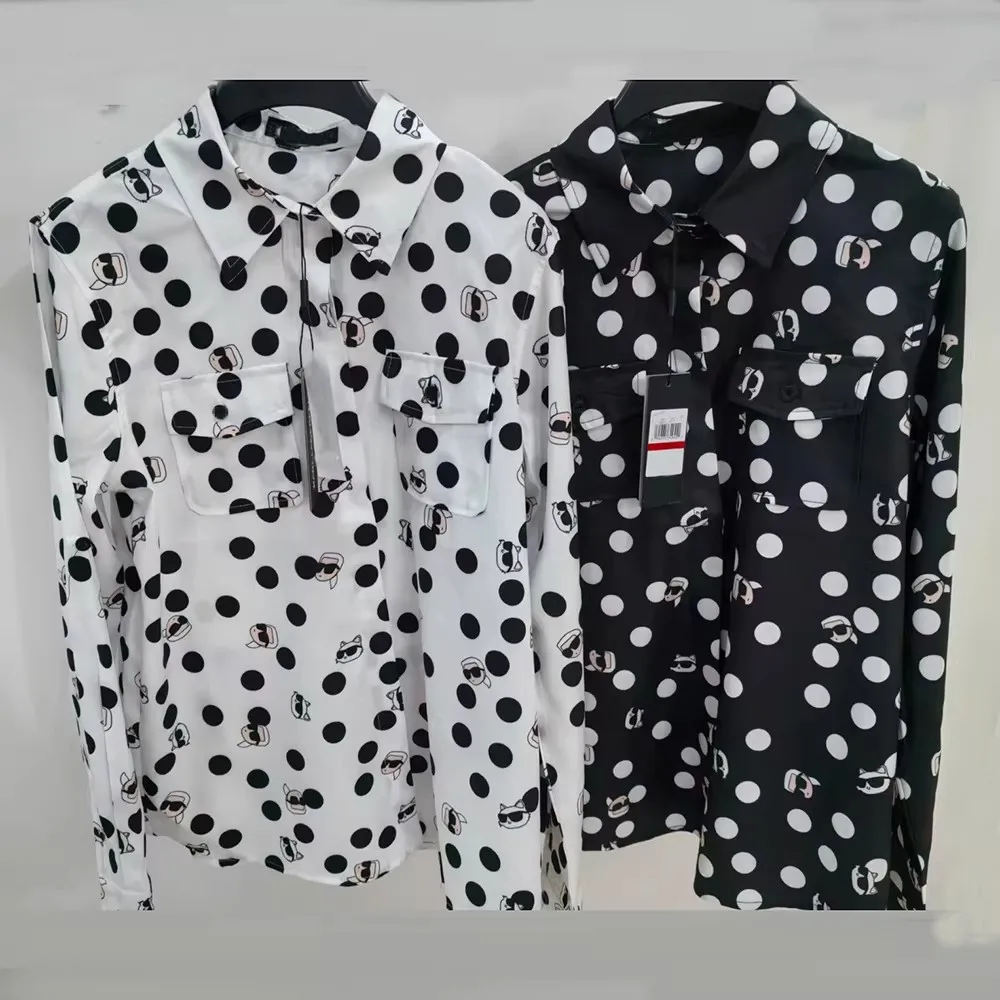 

Loose Casual Long Sleeve Women's Shirt Spring Summer Print Dark Door Loose Fit Comfortable Casual Lengthened Button up Top