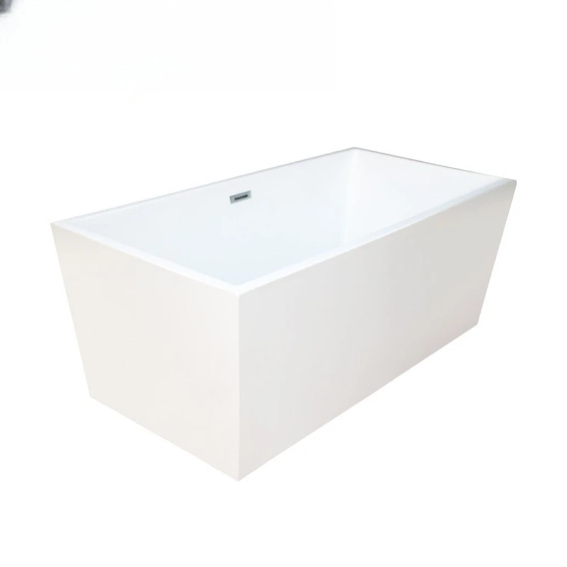 

Acrylic simple thin edge seamless splicing independent square bathtub