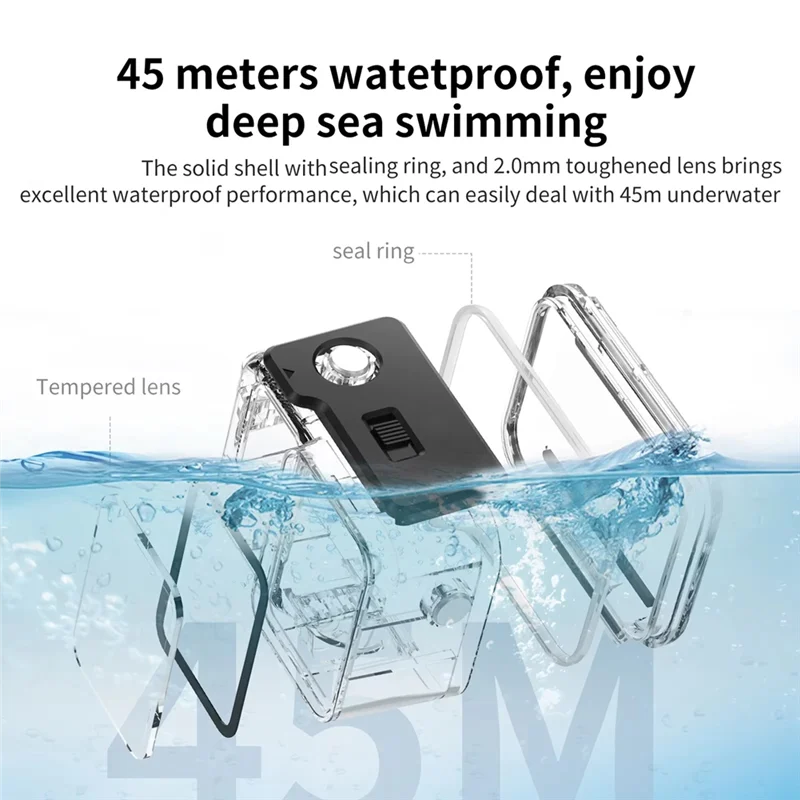 Protective Cover Underwater Sports Camera Diving Case 45M Dive Shell Case For Insta360 Ace Pro 2 / Pro Sports Camera Accessories