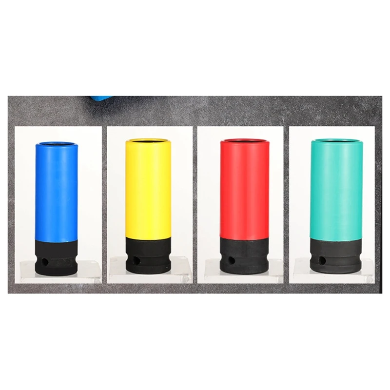 ABNO-Protetor de roda de acionamento Tomada de impacto Conjunto de manga de impacto Mangas de plástico 17 mm, 19 mm, 21 mm e 22 mm