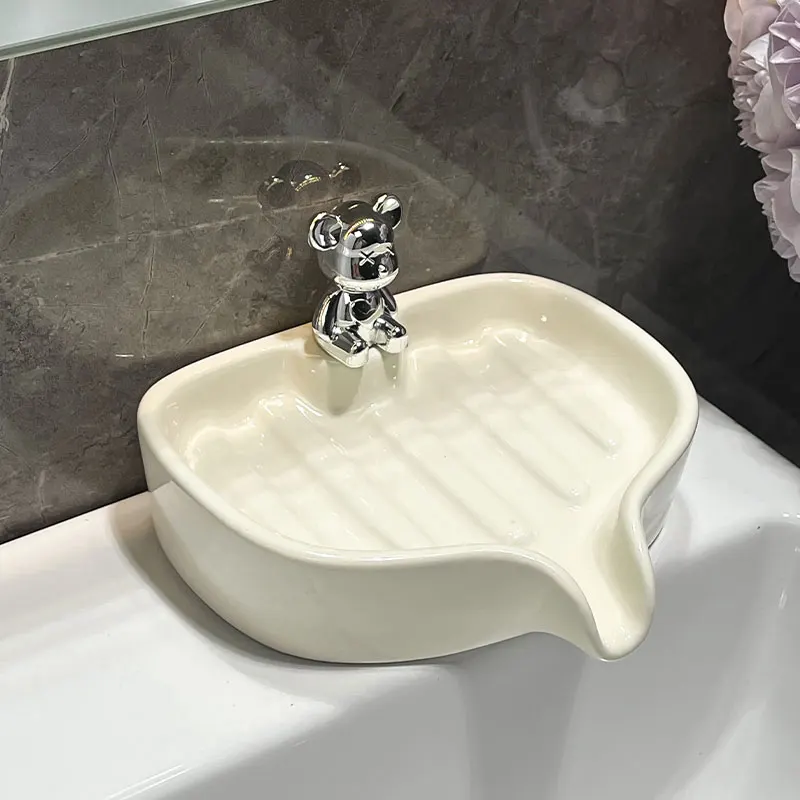 Cute soap case ceramic soap holder creative soap case bathroom home bathroom soap decoration