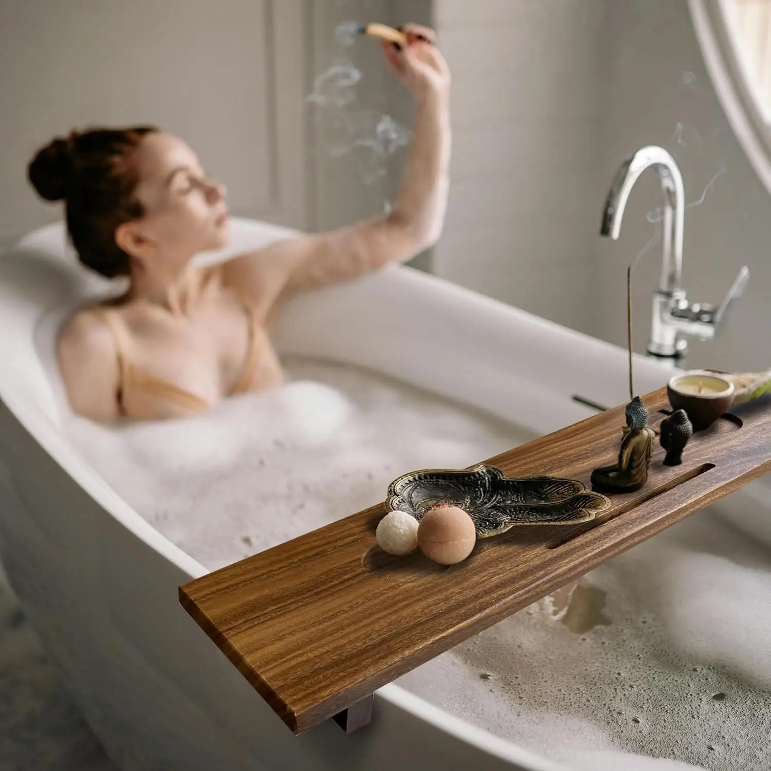 Walnut Bathtub Tray…