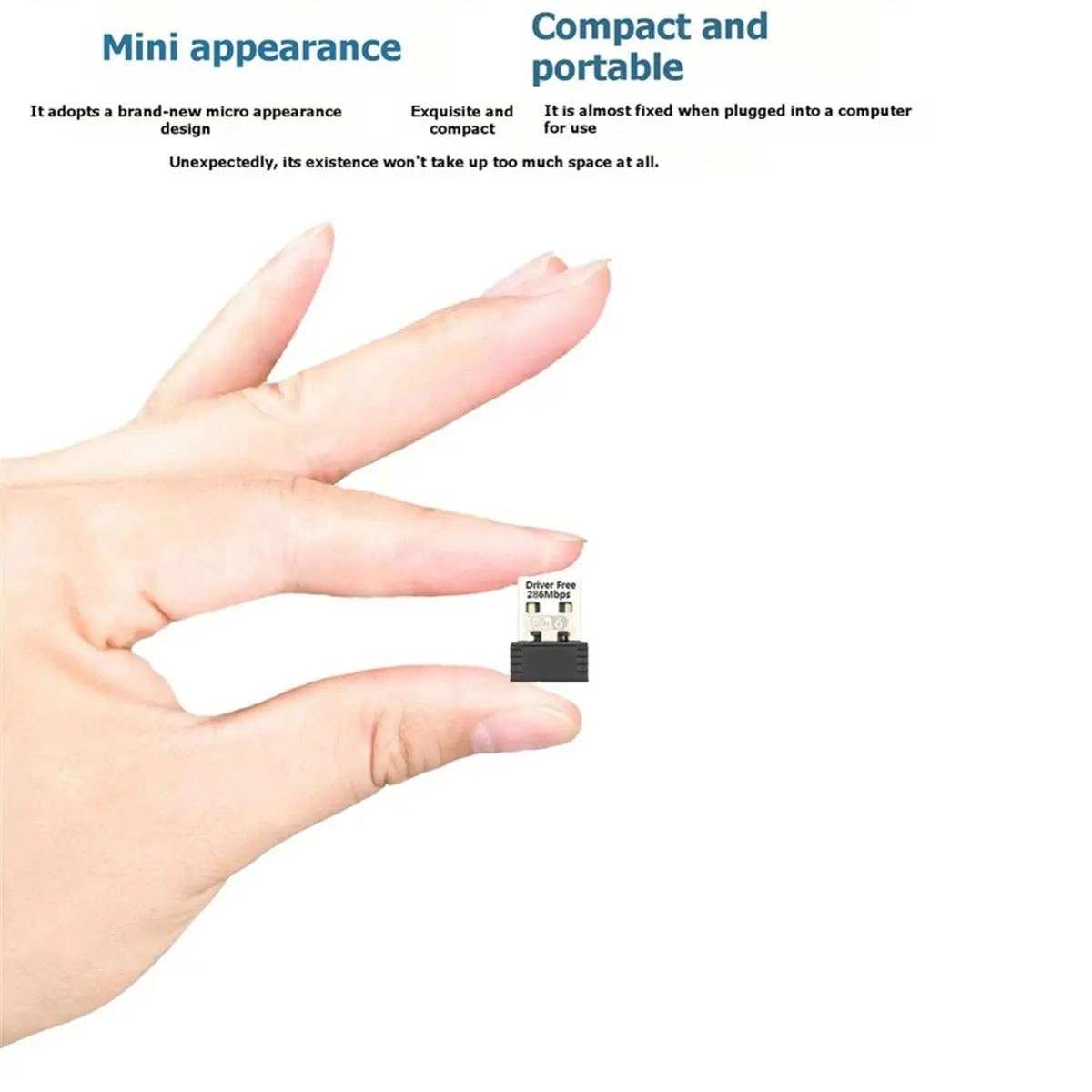 USB WIFI 6 Dongle Network Card 802.11ax USB 2.4GHz Wi-Fi Lan Adapter Driver Free for PC Laptop Win 7 10 11