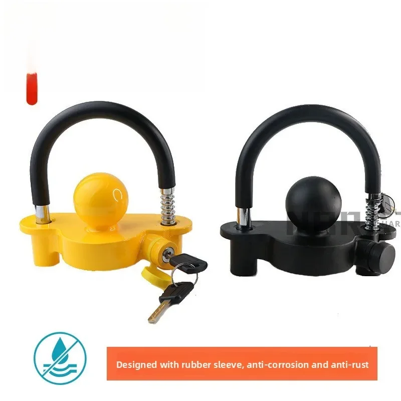 DurableAnti-rust With Rubber Sleeve Car Trailer Lock Yacht RV Connector U-shaped Ball Cover Anti-theft Lock Flower Basket Lock