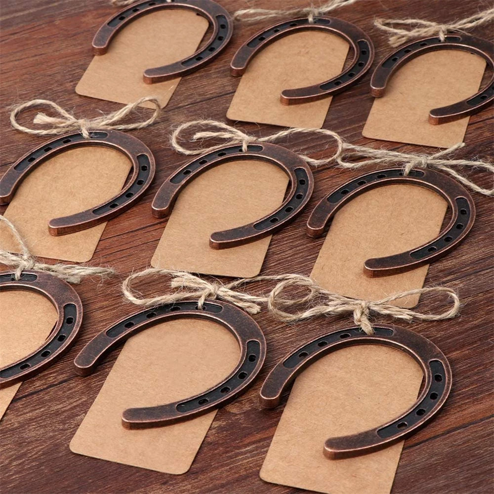 

20Pcs Wedding Gift For Guests Alloy Lucky Horseshoe Hanging Tags Gift Party Anniversary Return Gifts Birthday Party Decoration