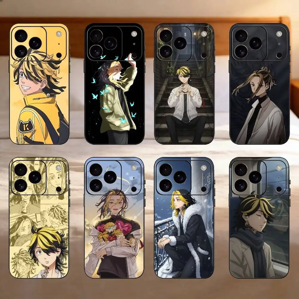 

K-Kazutora H-Hanemiya Tiger Phone Case For iPhone 17,16,15,14,13,12,11 Plus,Pro Max,SE4Soft Silicone Black Cover