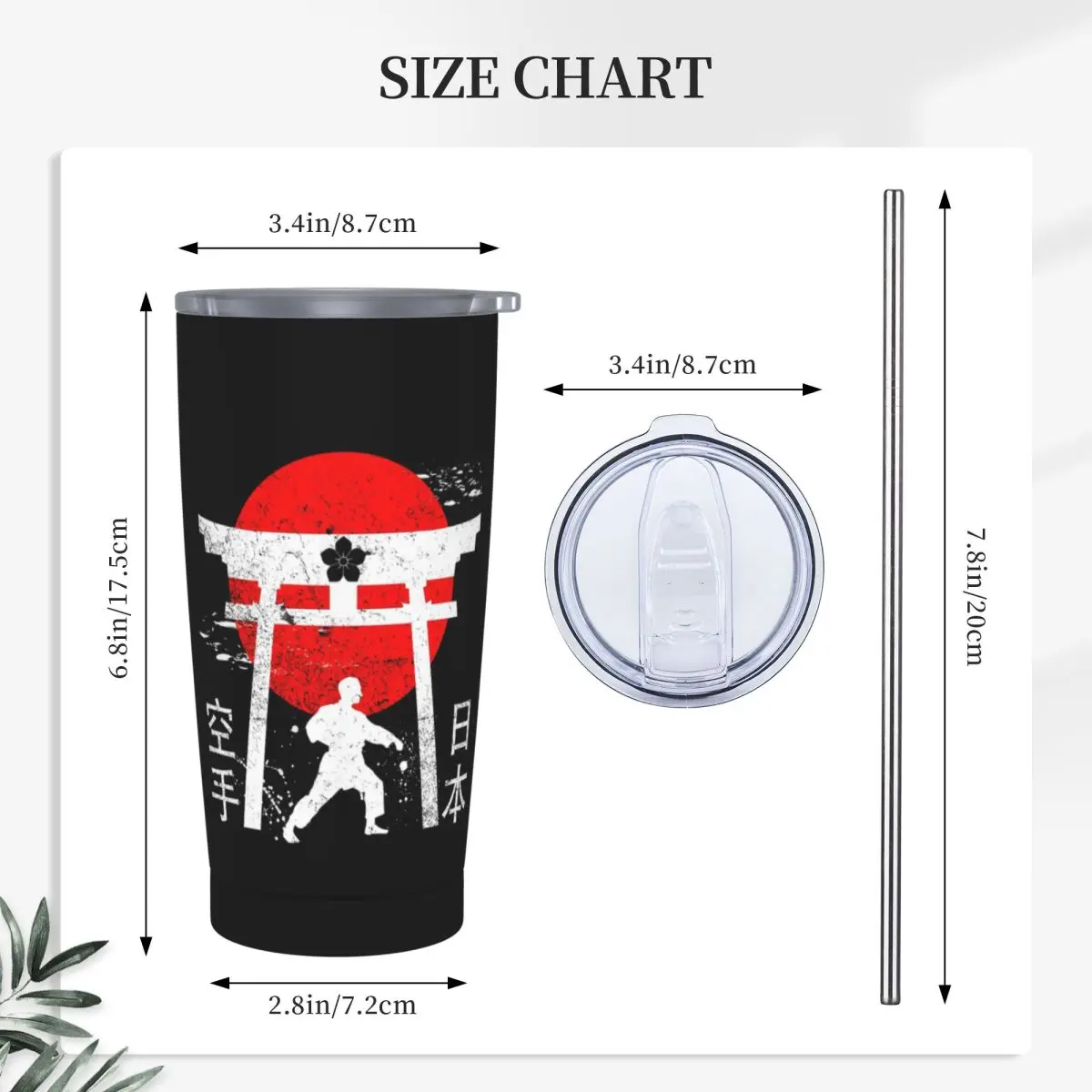 Budo Soul Karate Spirit Martial Arts Stainless Steel Tumbler Vacuum Insulated Mugs Thermal Cold Cups Straws With Lid 20oz