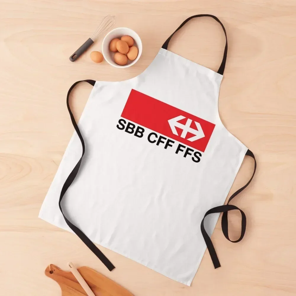 Swiss Federal Railways (SBB-CFF-FFS) Logo Apron Utensils For Kitchen Kitchen Novel Kitchen Accessories Women Apron