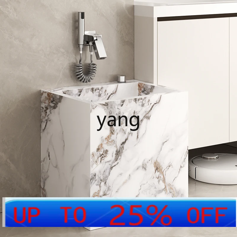 

Lcx rock slab outdoor courtyard washing mop pool floor basin balcony large mop pool floor type