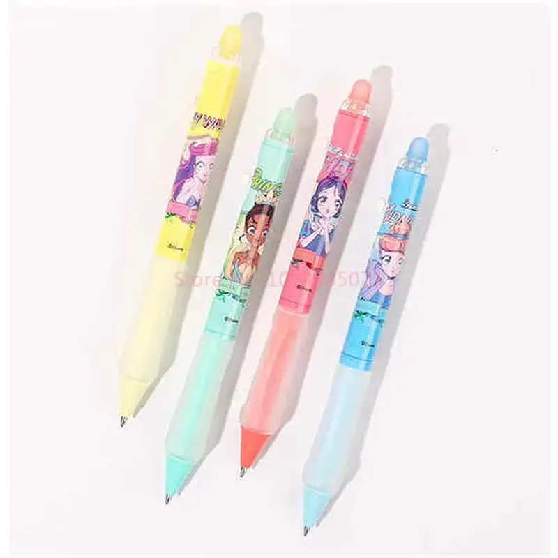 4/24 قطعة قلم جل الأميرة كتابة الطالب 0.5 قابل للمسح أزرق لطيف توقيع الصحافة القلم اللوازم المكتبية القرطاسية الهدايا #4