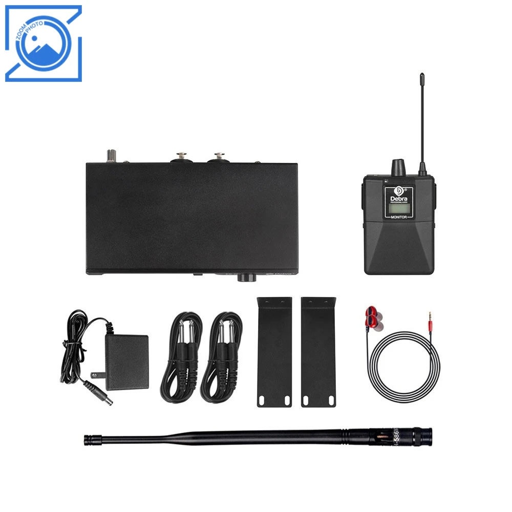 ER-102 نظام IEM لاسلكي احترافي Bluetooth5.0 UHF 510 ميجا هرتز-580 ميجا هرتز نظام مراقبة الأذن مع جهاز استقبال