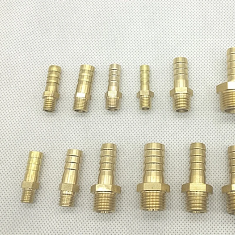 

3mm 4mm 5mm 6mm 8mm 10mm OD Hose Barb M3 M4 M5 M6 M8 Metric Male Thread Brass Pipe Fitting Coupler Connector Adapter