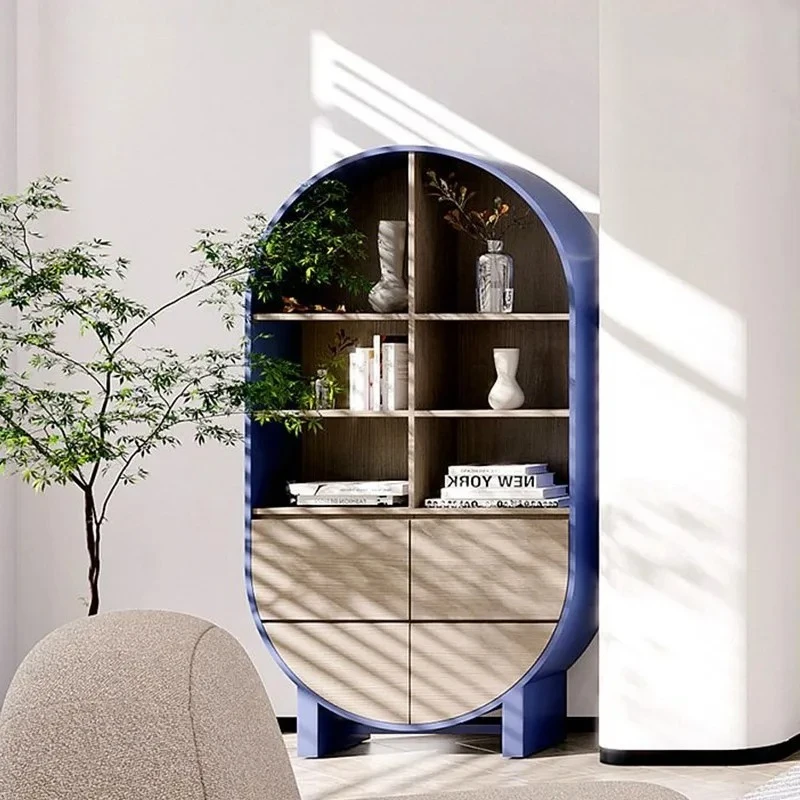 arched door display storage cabinet display surprise storage bookcase small apartment bookshelf Italian designer
