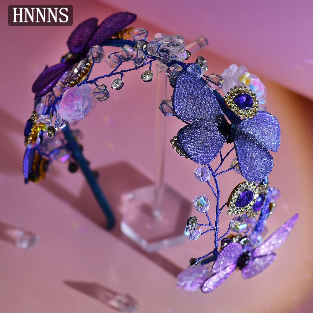 TOPQUEEN الزفاف عقال الزفاف اليدوية النسيج فراشة الرجعية السيدات مأدبة الرقص حفلة أنيقة إكسسوارات الشعر YXA199