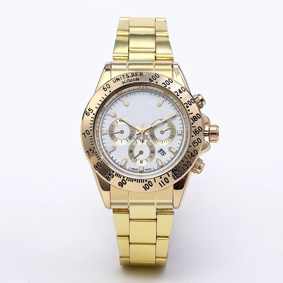 럭셔리 남성용 43mm 쿼츠 크로노그래프 비즈니스 시계 남성용 VK 시리즈 63 스포츠 사파이어 글래스 팬더 다이얼 세라믹 베젤 VK63 시계