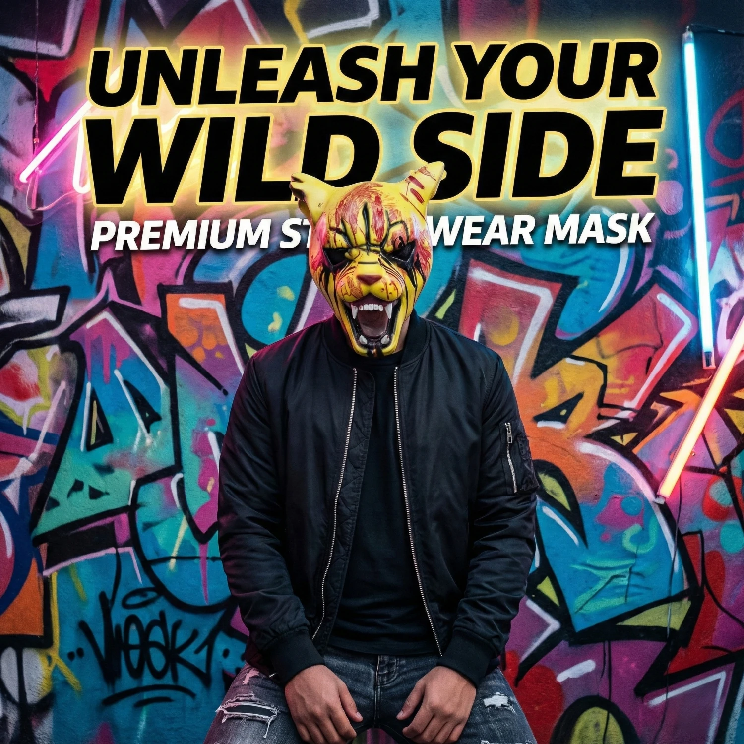 

Hotline Miami Mask Tony Tiger Latex Animal Masks Bloody Full Face Headgear Halloween Cosplay Costume Props Party Fancy Dress