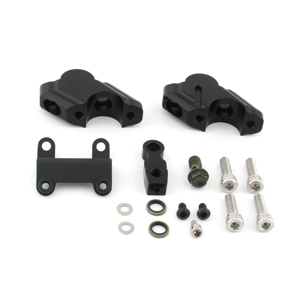 Motorcycle Offset Handlebar Riser Kit Clamp Brakehose Extension Adapter Speedometer Relocation For Yamaha MT-07 2021-