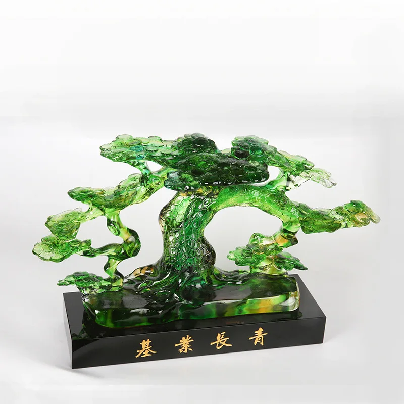 Traditional glass foundation, evergreen welcoming pine, money tree  , company opening, handicrafts,  , housewarming gifts
