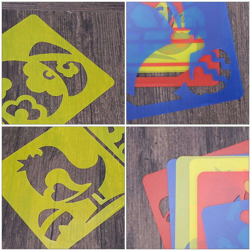 12 قطعة استنسل رسم عيد الميلاد قوالب مجوفة DIY لوحة عيد الميلاد الحرف اليدوية للأطفال قوالب رسم عيد الميلاد