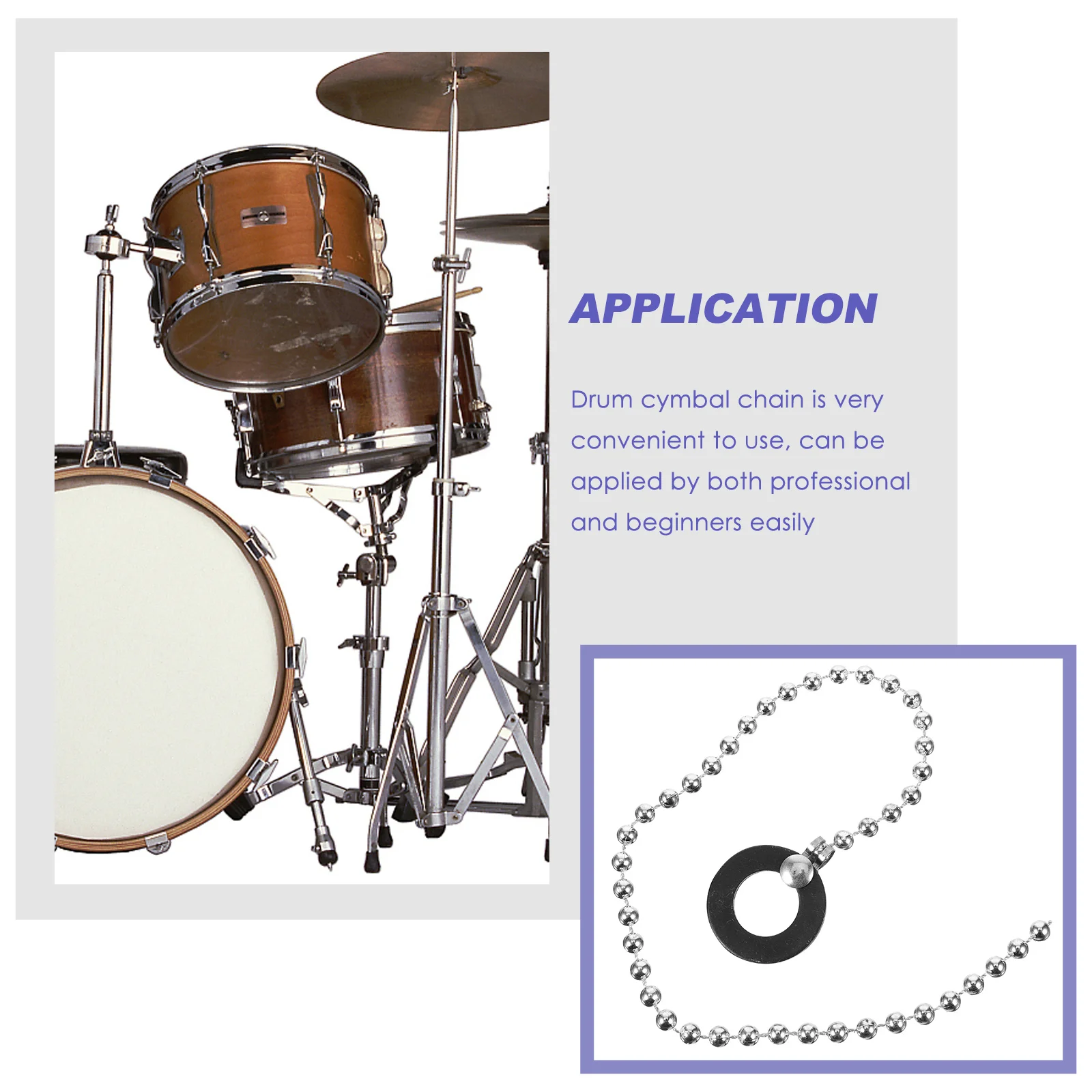 

Professional Extension Beads For Beaded Cymbal Replacement Cymbal Chain For Professional Drum Chain Drum Kit Set
