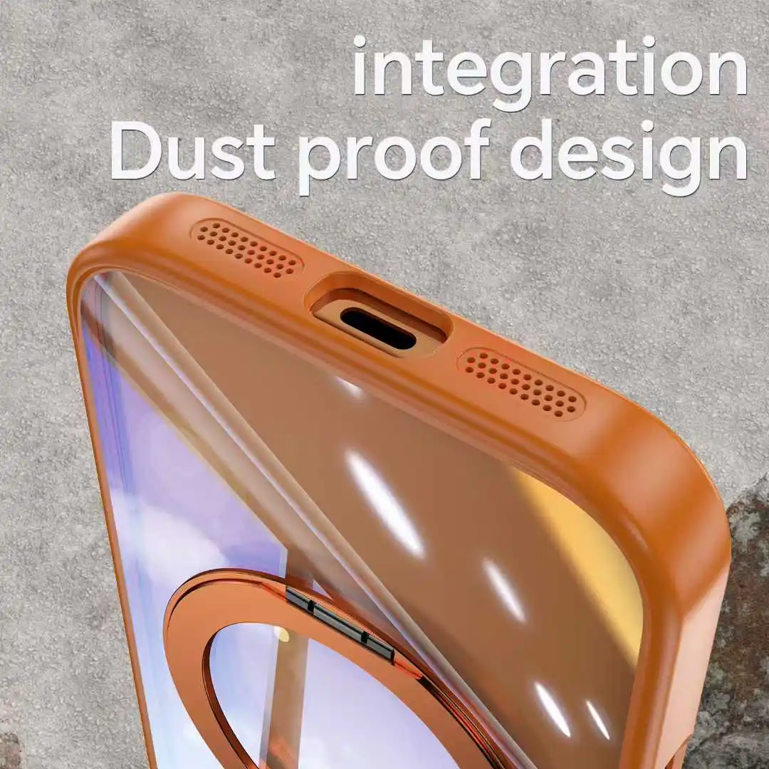 حافظة مغناطيسية بحامل حلقي معدني لهاتف Magsafe IPhone 17 Air 16 E 14 13 15 Pro Max Plus 17Air 17Pro 16E Mac غطاء هاتف آمن #3