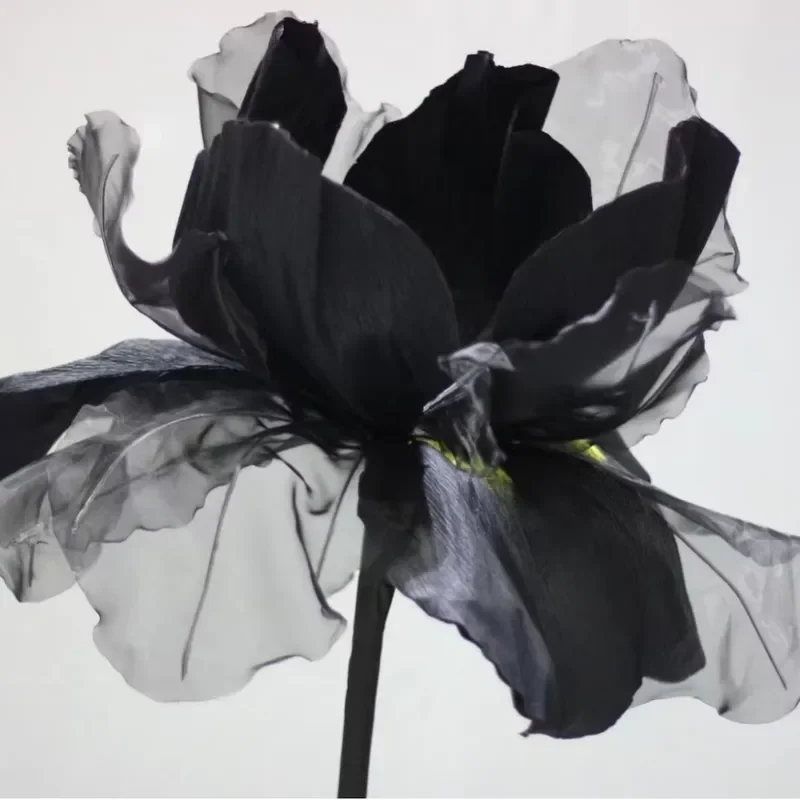 Giant Handcrafted Flower Arrangements Artificial Silk Organza Poppy Floral Group for Wedding Event Decoration