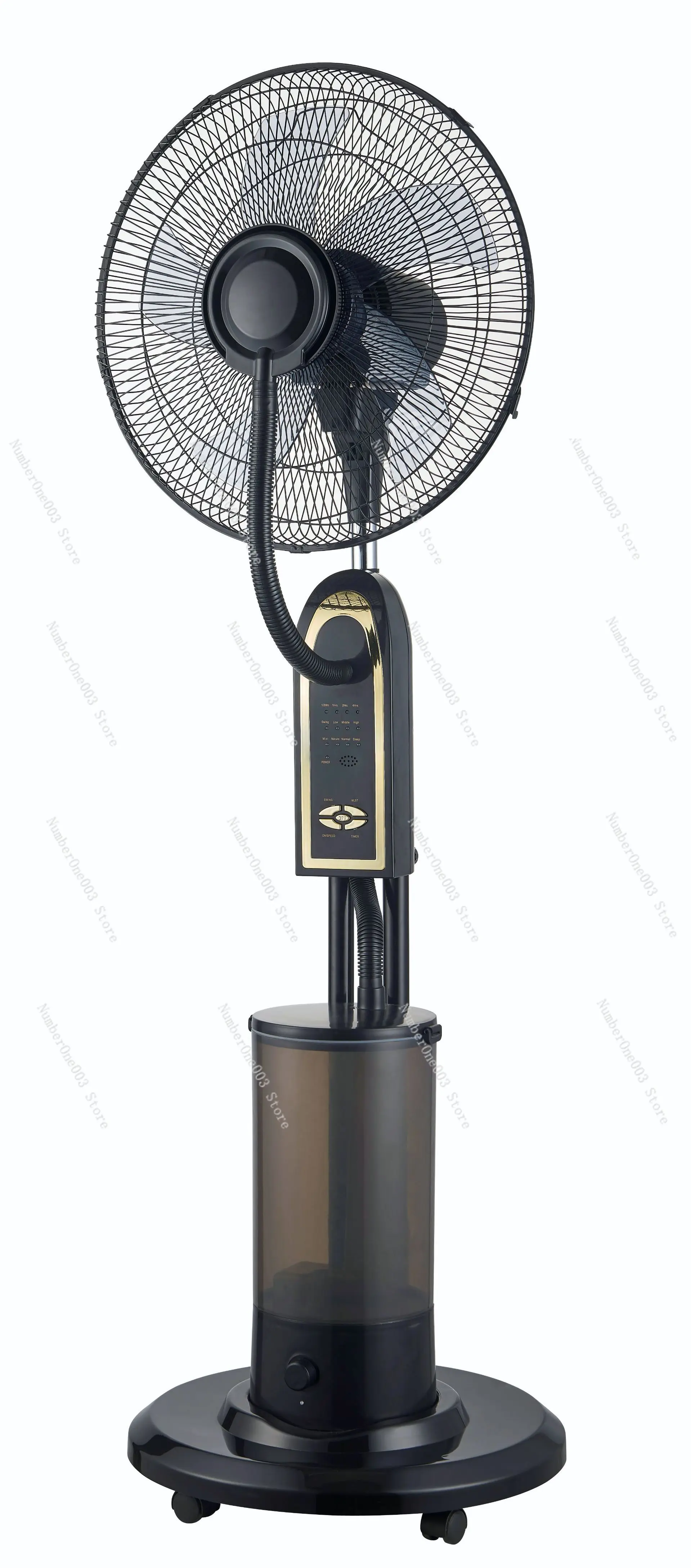 Household Spray Fan Floor Fan Remote Control Shaking Head Humidification Large Wind Fan