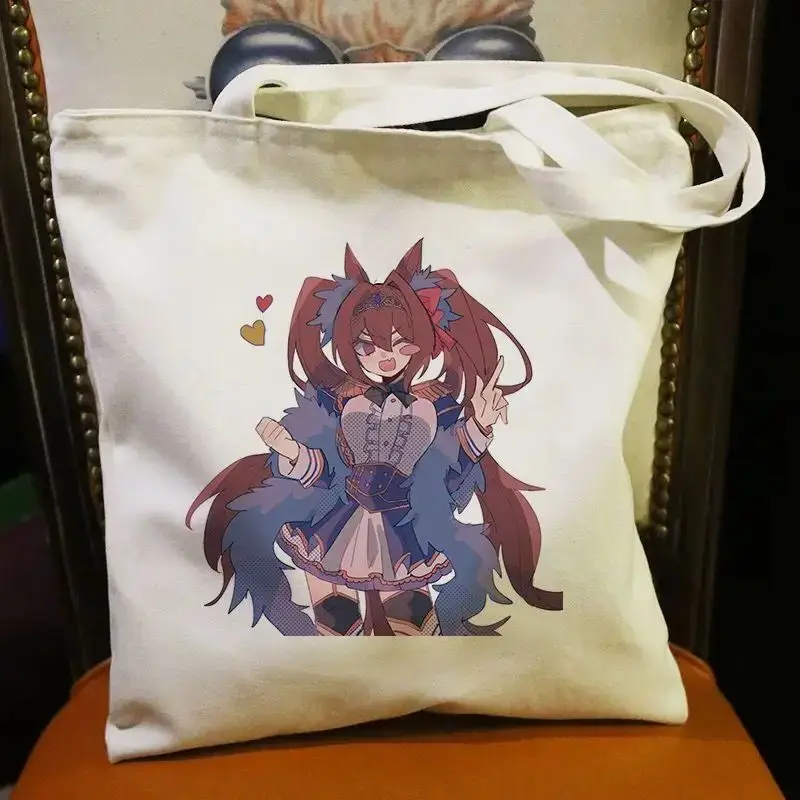 Pretty Derby Canvas Two-Dimensional Anime Student Shoulder Tote Outdoor Book Bag ANI