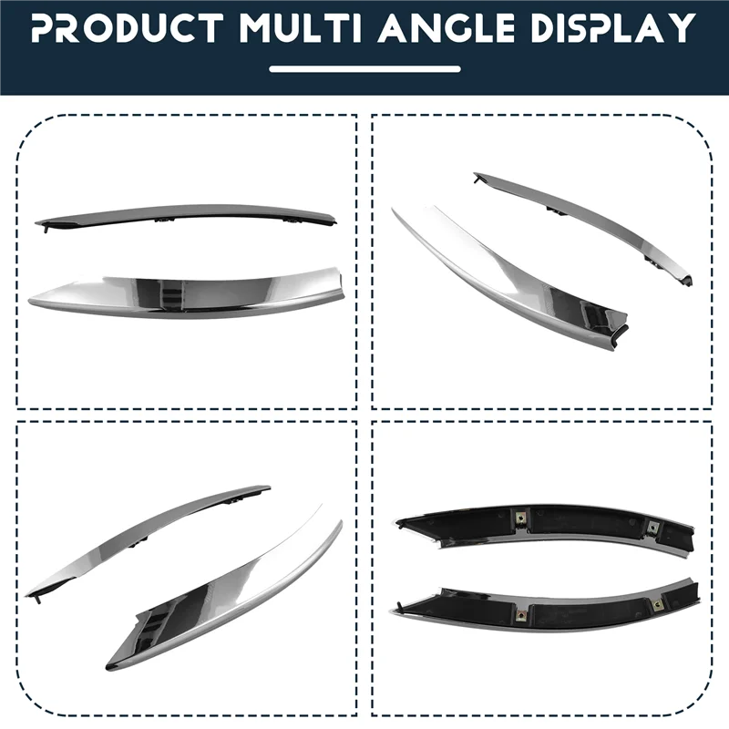 

A80X-Накладка переднего бампера для Maserati Ghibli 2018-2021, хромированная накладка на бампер 673008193 673007201