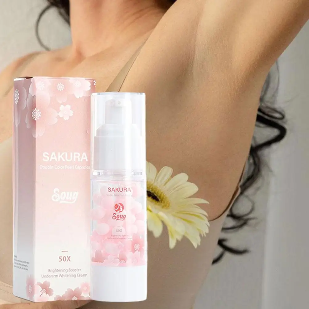

SOUG Sakura Underarm Brightening Cream Natural Sakura Extract Moisturizing Anti-Wrinkle Firming Whitening Booster Body Lotion