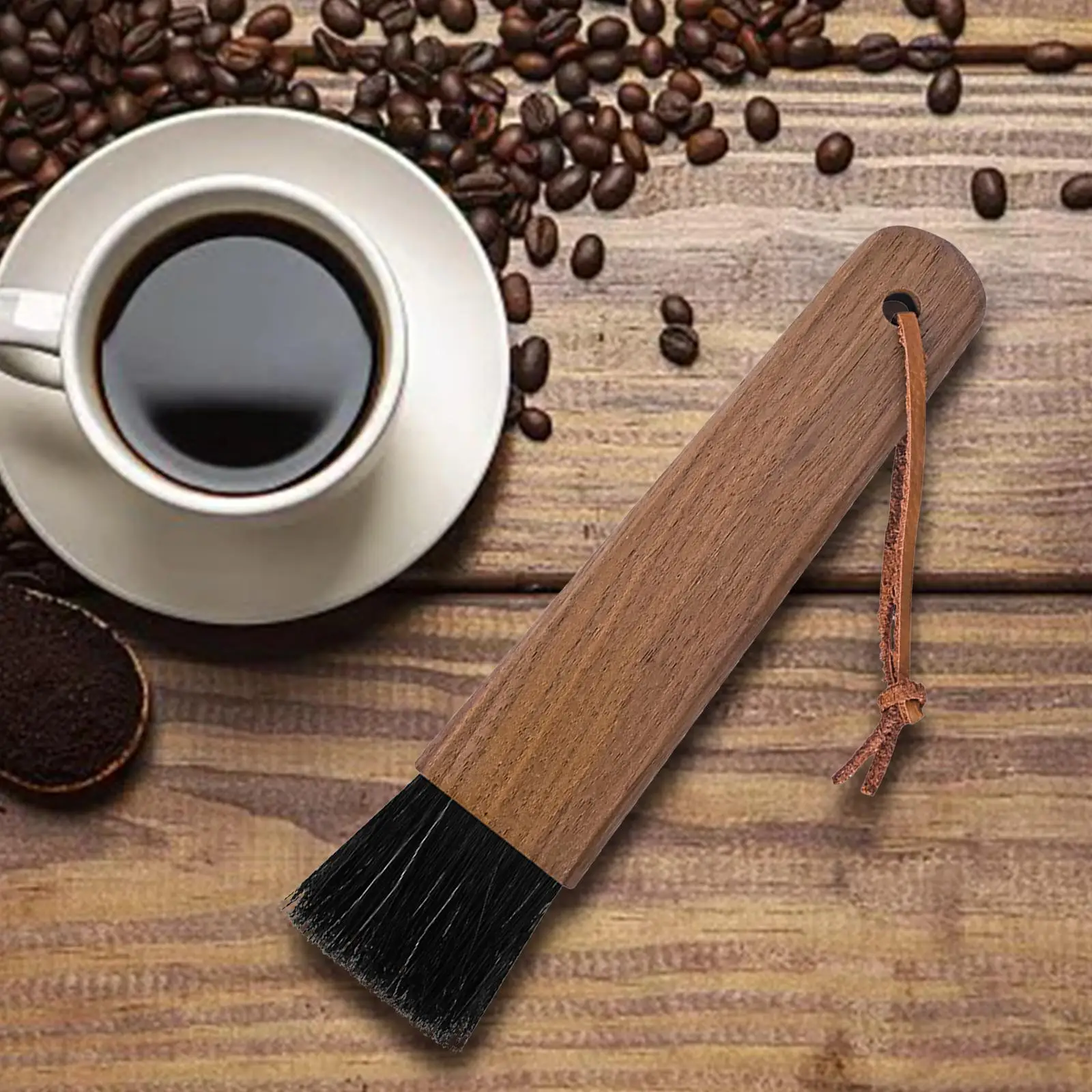 Dusting Brush Tool Espresso Supplies Kitchen Coffee Cleaning Brush for Cafe, Dining Room, Coffee Machine, Hotel, Home
